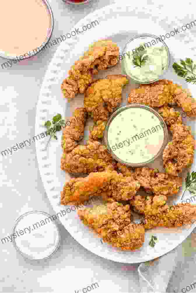 A Plate Of Crispy Fried Chicken With A Variety Of Dipping Sauces The Big Chicken Cookbook: Main Dishes Casseroles Soups More (Southern Cooking Recipes)