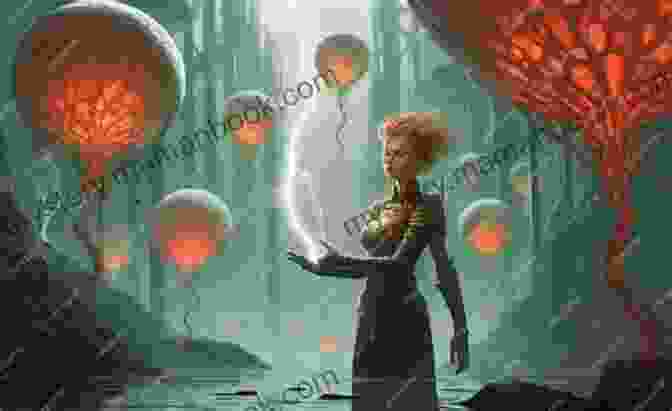 A Young Woman Holding A Glowing Orb, Standing In A Mystical Forest Lady Mage (The Serving Magic 2)