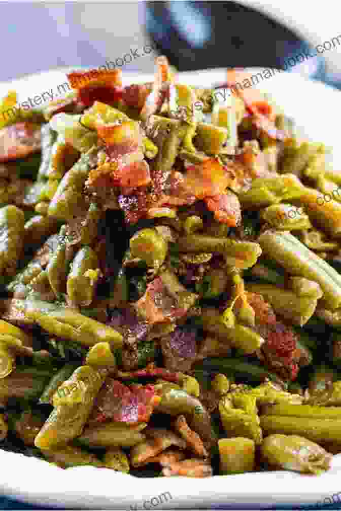 Buttered Green Beans With Crispy Bacon On A Plate Copycat Recipes : Making Texas Roadhouse Most Popular Dishes At Home (Famous Restaurant Copycat Cookbooks)