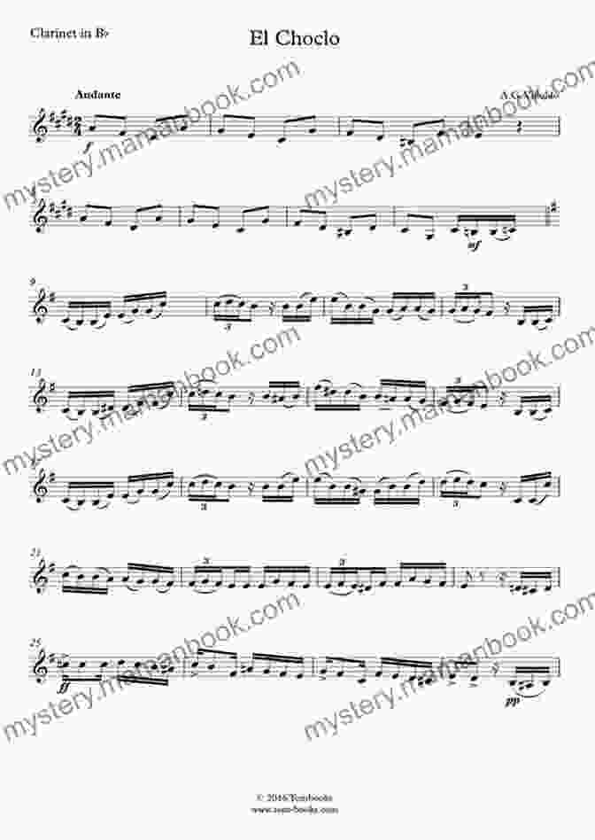 The Alluring Melody Of El Choclo, Featuring The Clarinet's Haunting Opening Notes And Stepwise Movement. El Choclo Clarinet Quintet/choir Score Parts: Tango