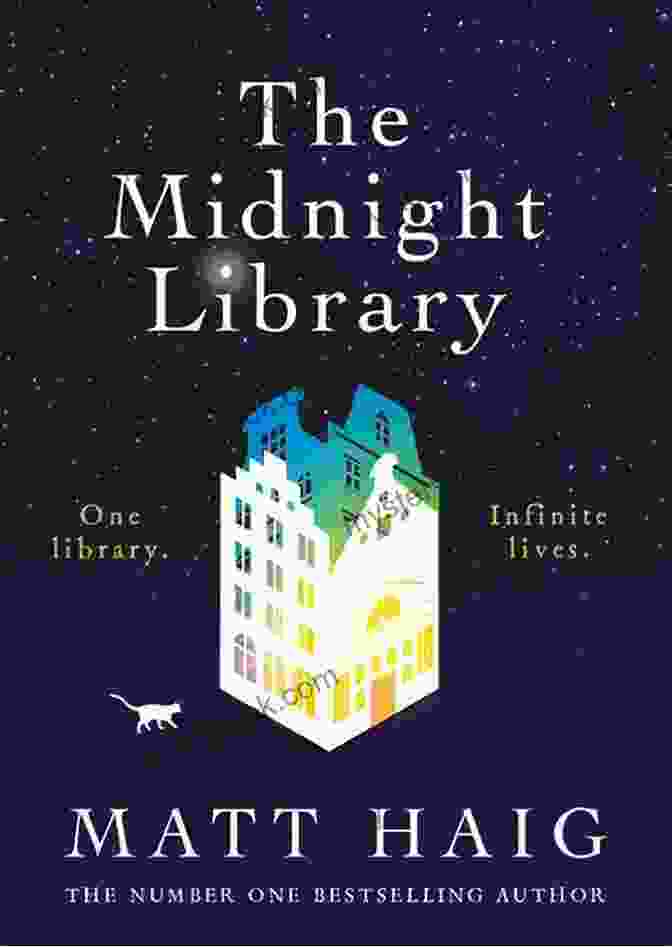 The Midnight Library Novel By Matt Haig, Featuring A Woman Sitting In A Library Surrounded By Books Representing Parallel Universes. The Midnight Library: A Novel
